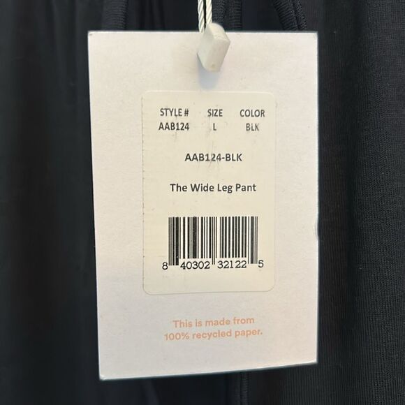 NWT Andie The Wide Leg Pants Black Size Large - Picture 6 of 10